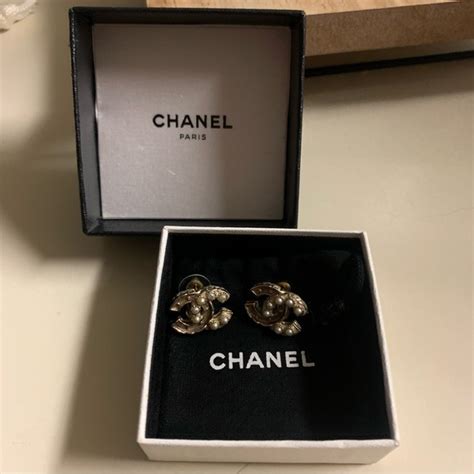 chanel stud earrings poshmark|CHANEL EARRINGS .